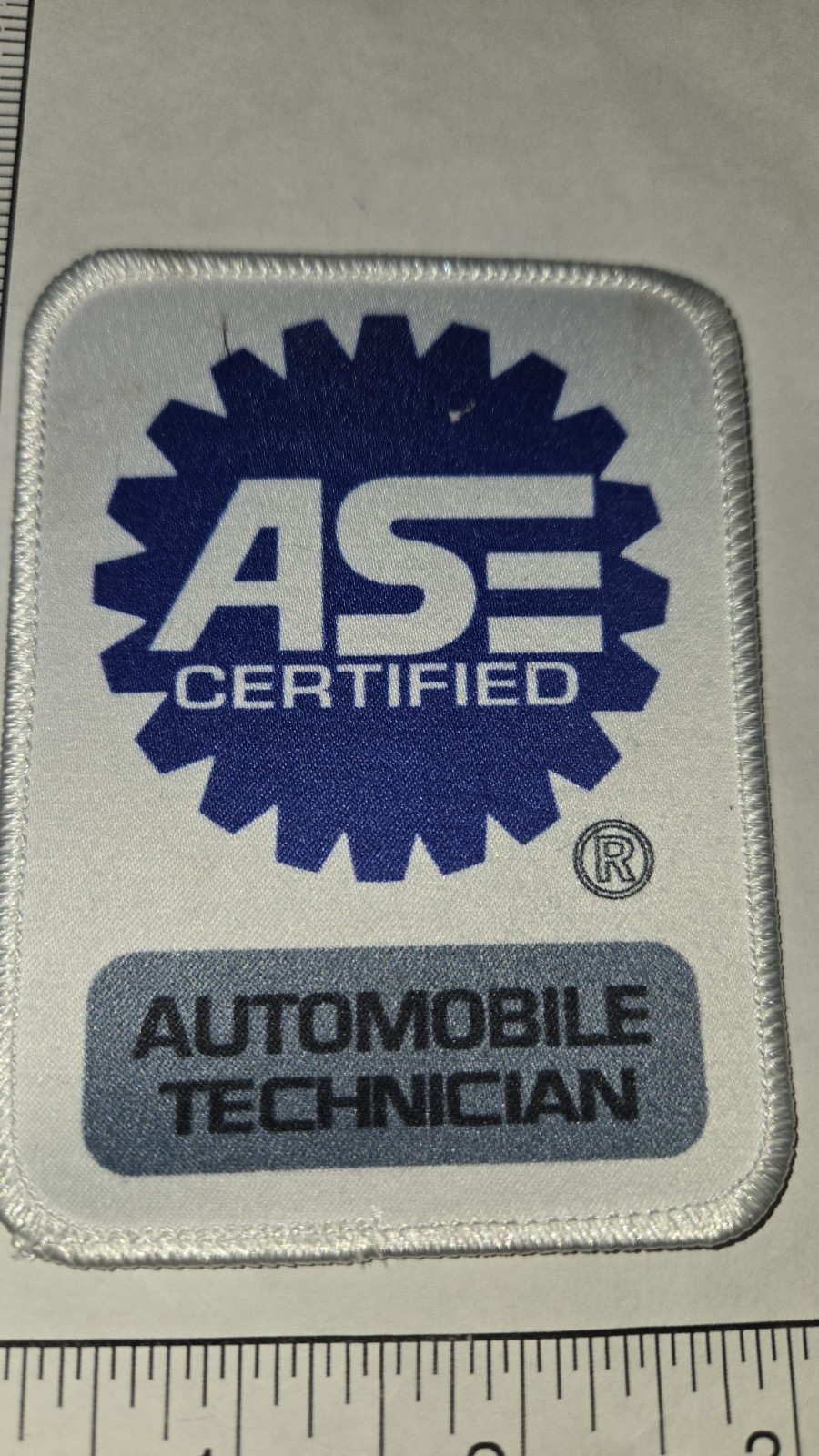 ASE Certified Automobile Technician Printed Heat Sealed Patch