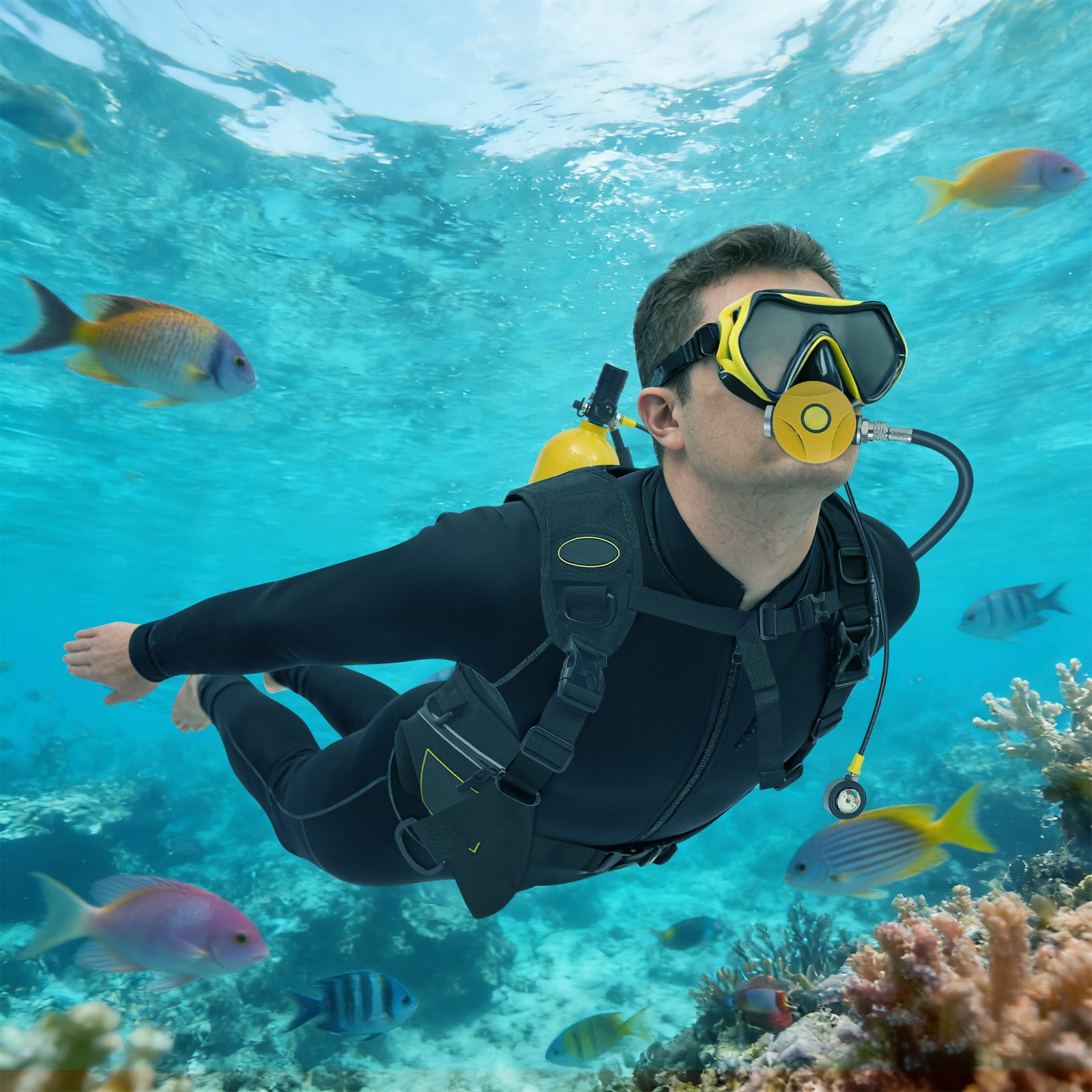 Scuba Tank Kit 20L Underwater Diving Tank Kit Lung Tank for Diving Entertainment
