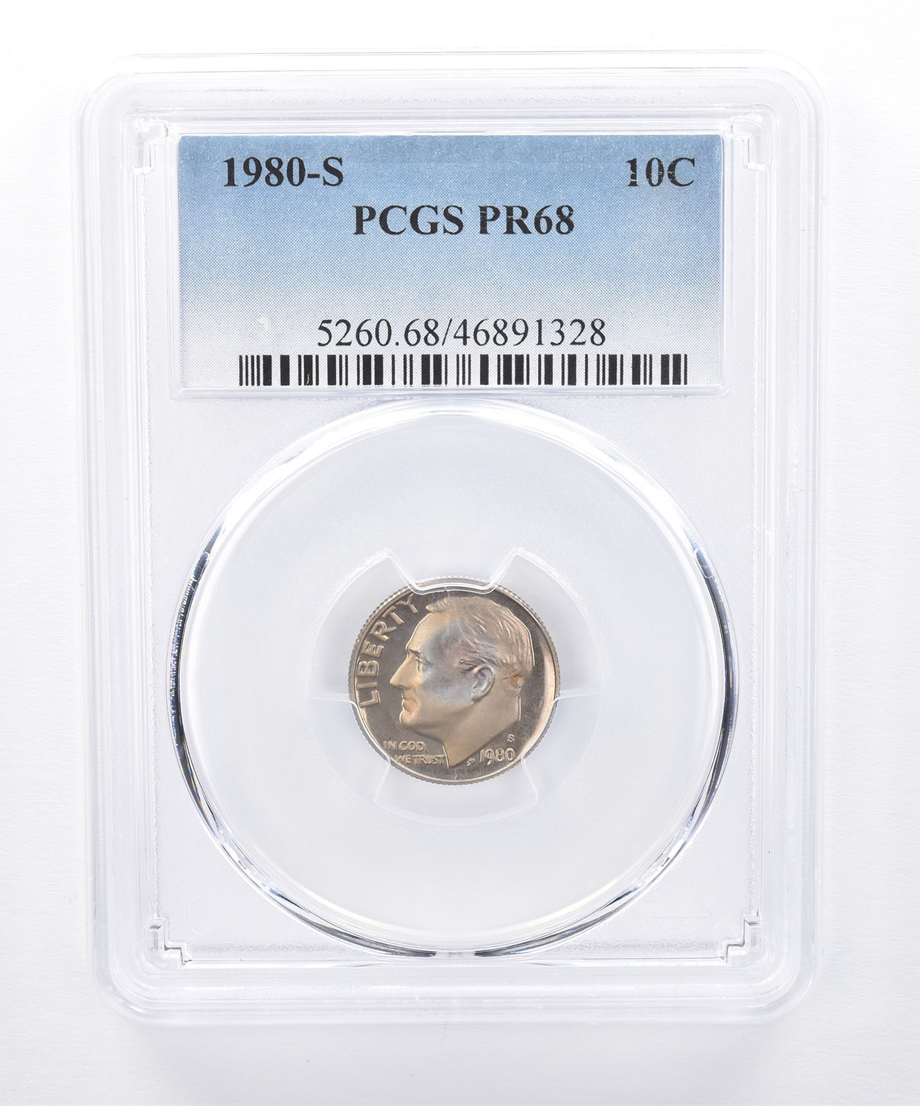 1980-S Roosevelt Dime PR68 PCGS Beautiful Tone *8332