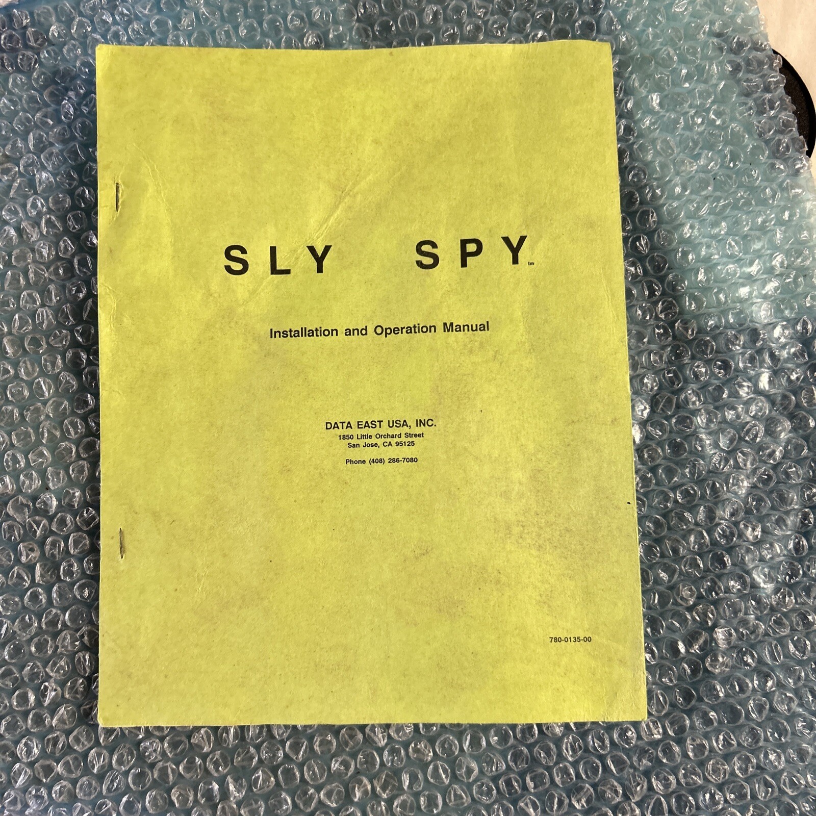 original Sly Spy Data East arcade Video game manual