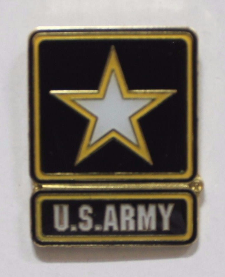 U S. Army with Star Pin Military Proudly Display Hat Jacket Tie Tack Scarf hat