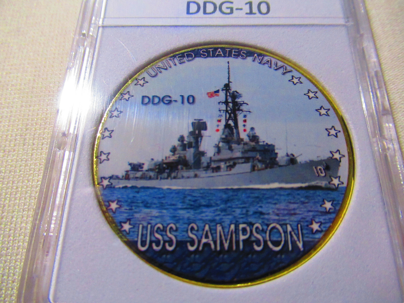 US NAVY - USS SAMPSON (DDG-10) Challenge Coin