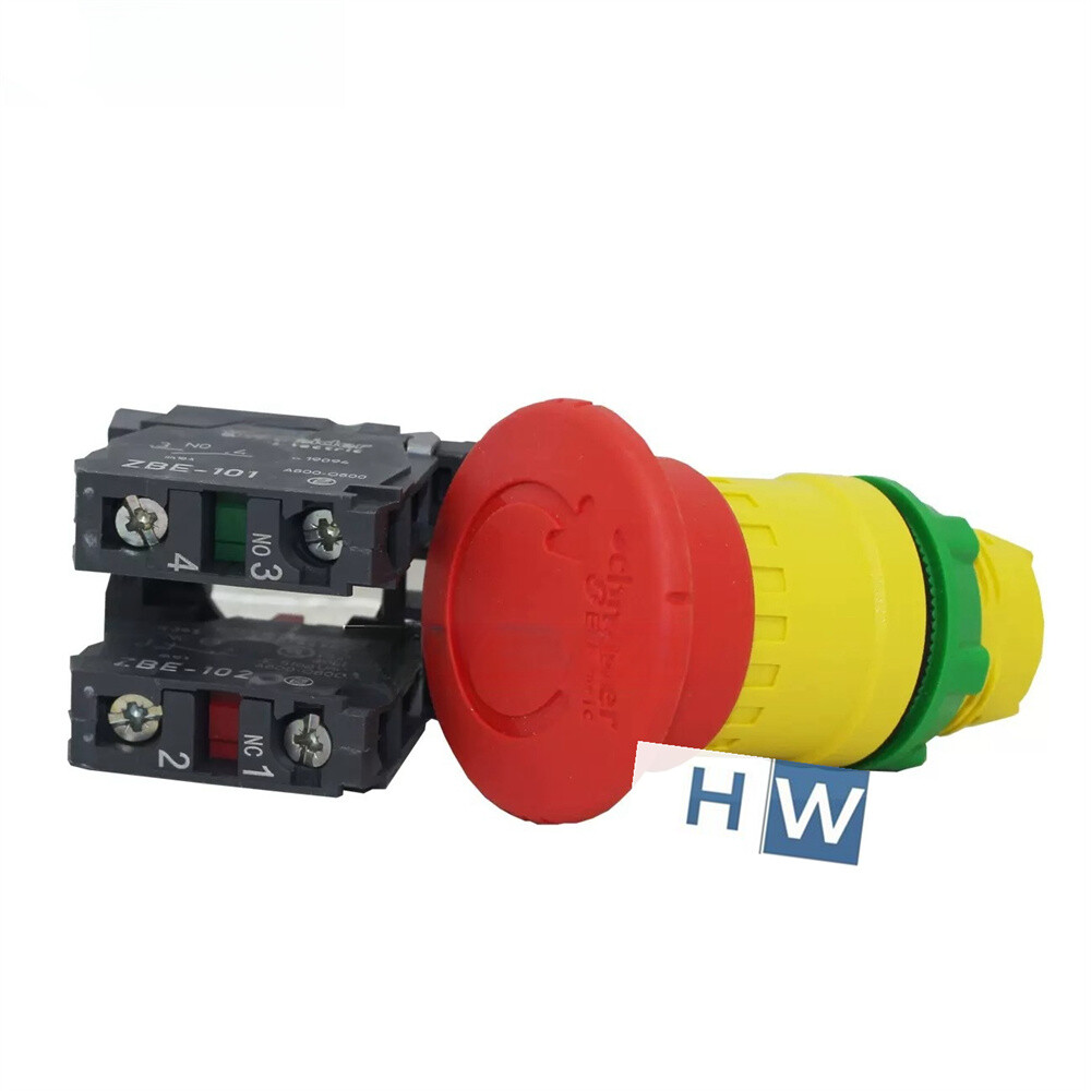 1/Piece NEW XB5AS8445 XB5-AS8445 Emergency Stop Button Rotation Reset 1NO+1NC