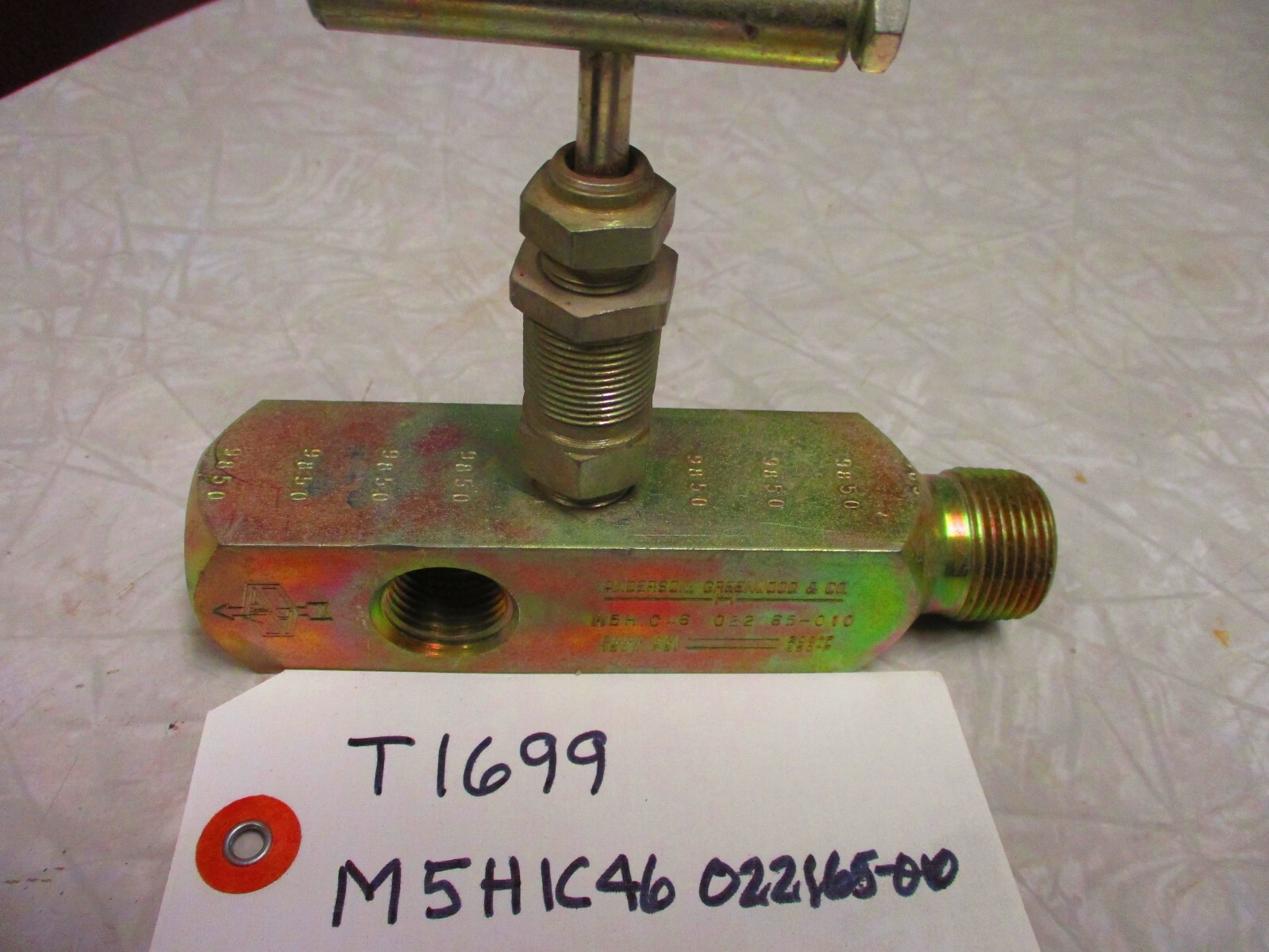 Anderson-Greenwood M5HIC46 Multi-Port Gauge Valve 3/4 MNPT x 1/2 FNPT 022165-010