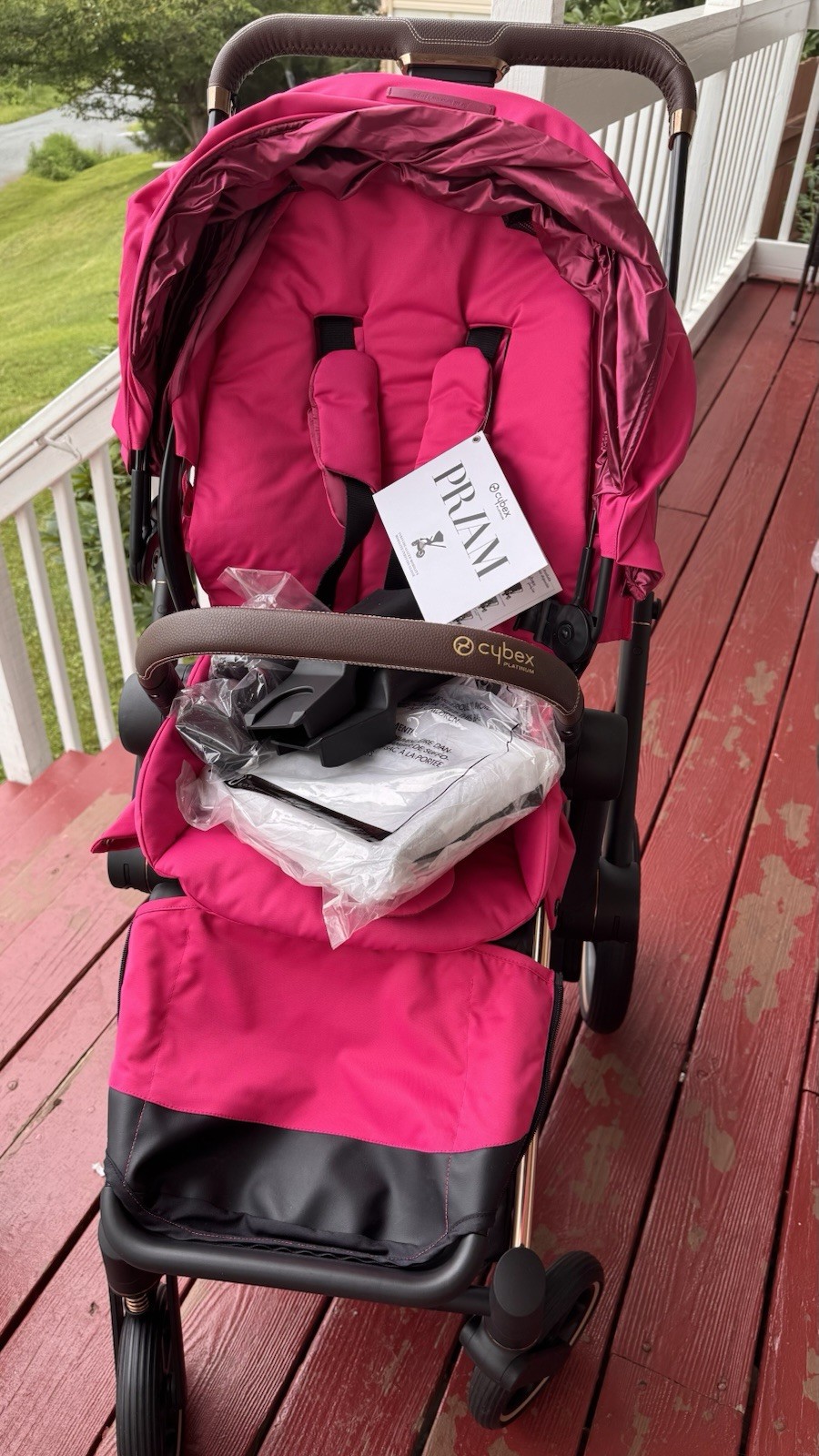 Cybex E-Priam Stroller Rose Gold Frame Fancy Pink, open box, NO BATTERY