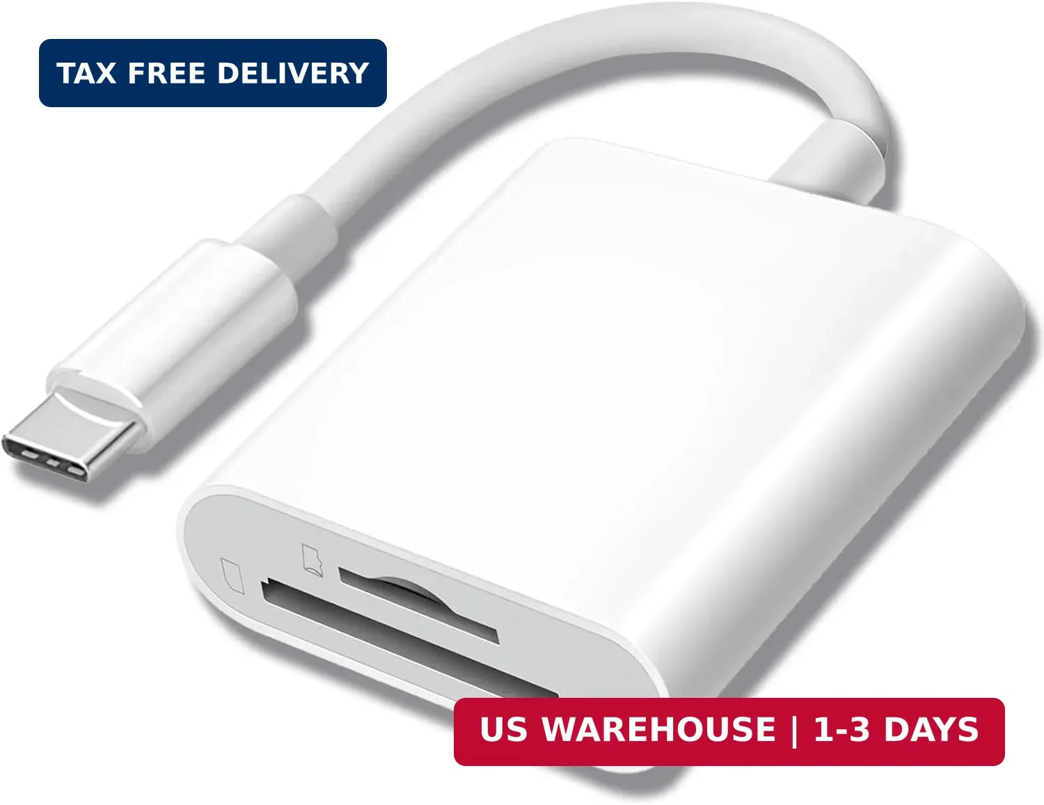 USB C SD Card Reader for iPhone 15 16 17/iPad Pro/MacBook, USB-C Type-C SD Reade