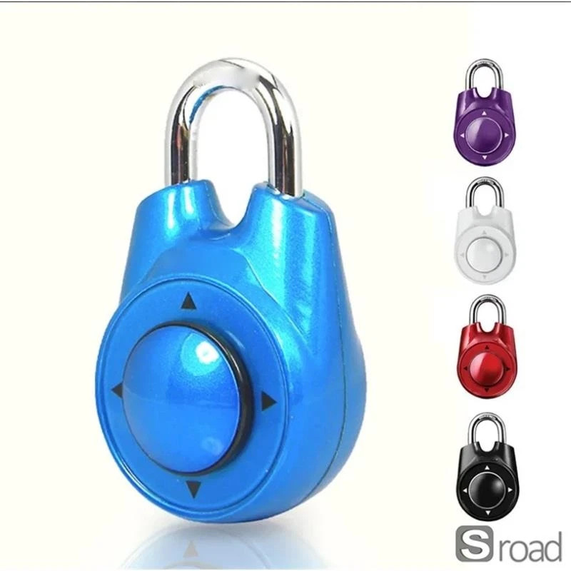 Directional Combination Padlock Keyless Resettable Code Luggage Lock