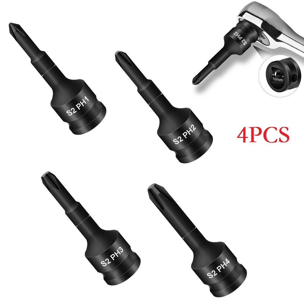 Versatile Socket Adapter Head PH1 PH2 PH3 PH4 3/8 Inch for Hexagon Socket