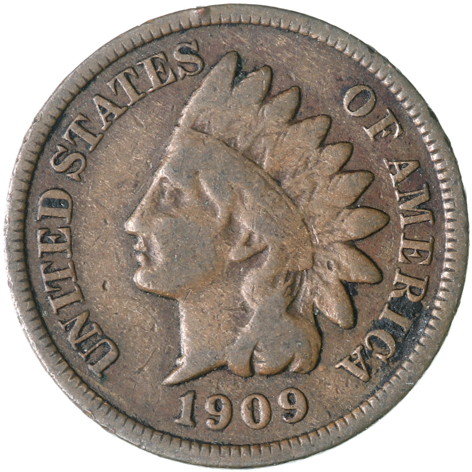 1909 (P) Indian Head Cent Good Penny GD