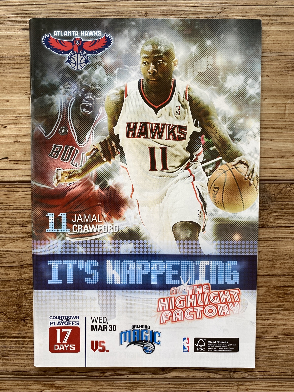 Atlanta Hawks vs. Orlando Magic Basketball Program March 2011 Jamal Crawford