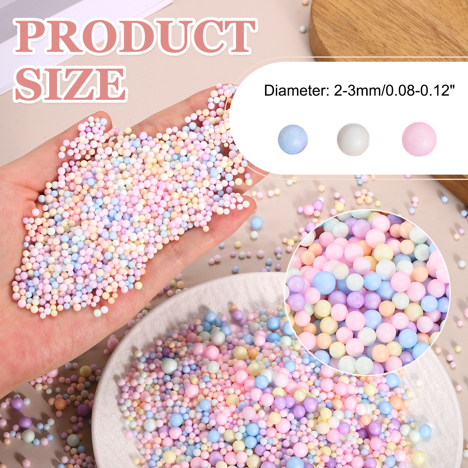 32000Pcs Colorful Foam Beads, 2-3mm Mini Foam Balls