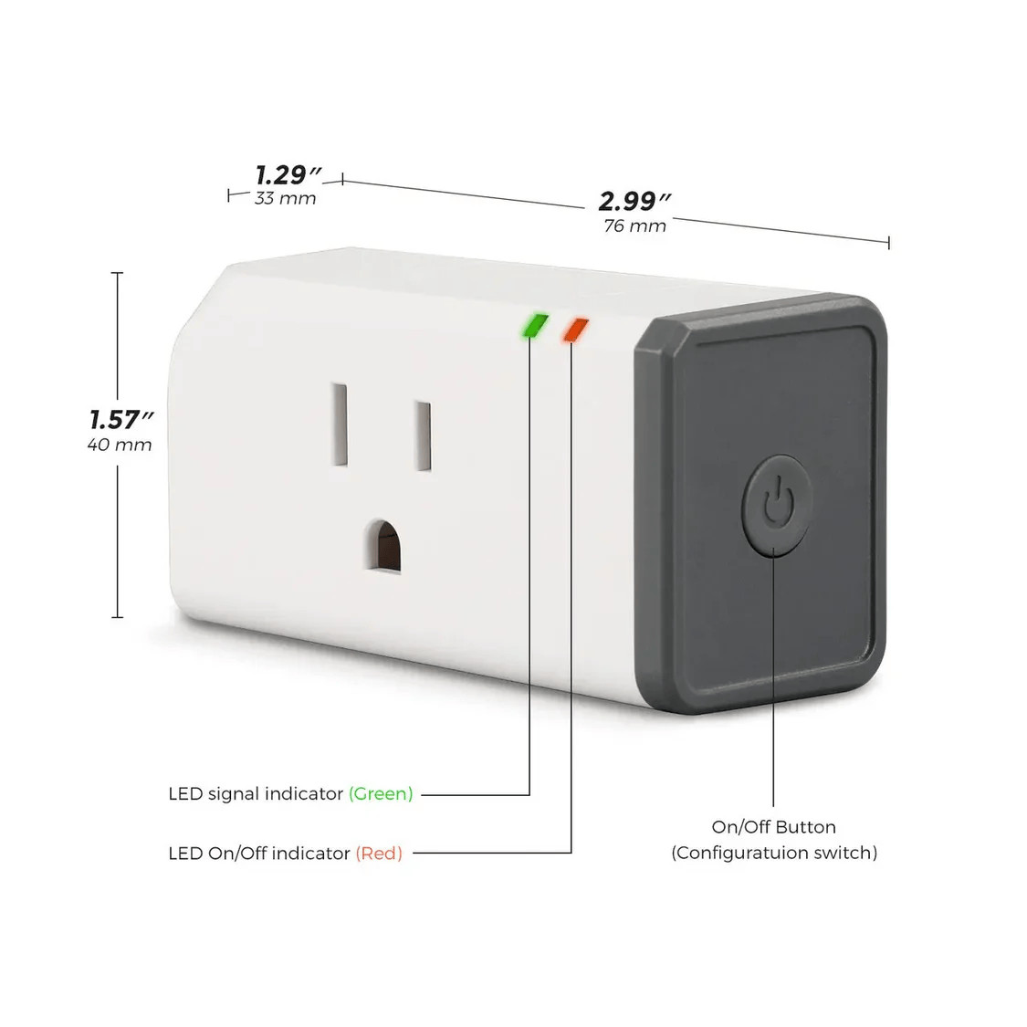 RENOGY Smart Wireless Plug ZIGBEE 15A RSHPGZ01P-US