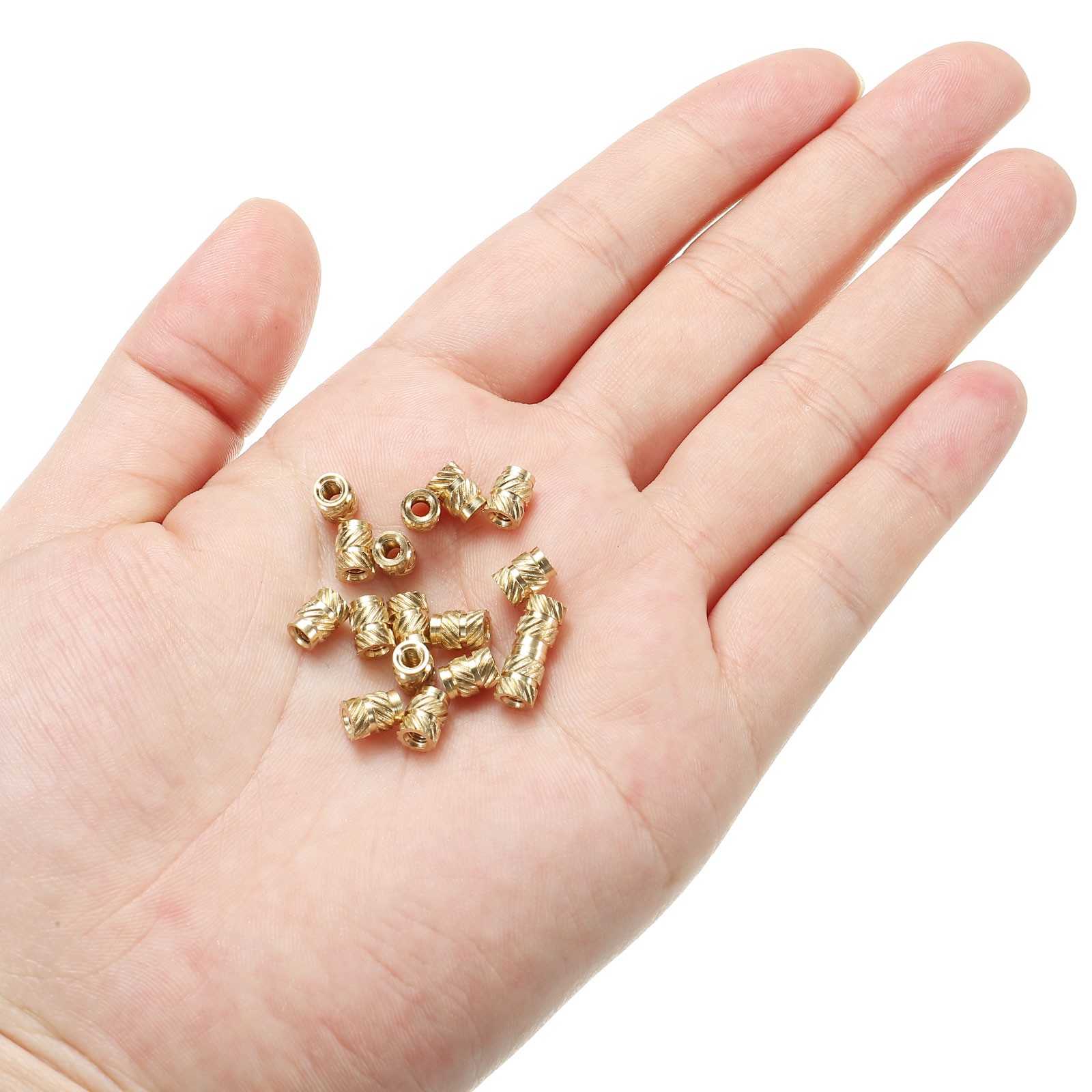Brass Threaded Insert M2.5 Heat-Set Inserts for Plastic,70 Pcs