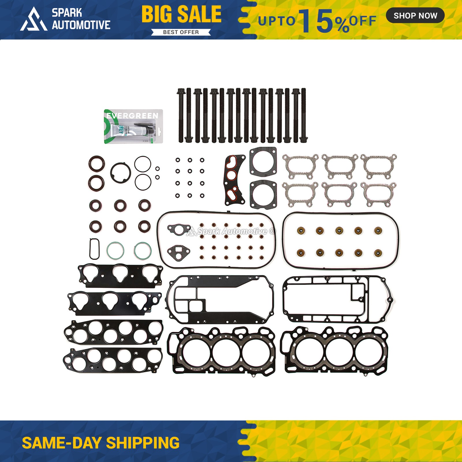 Head Gasket Bolts Set Fit 05-09 Acura MDX TL Honda 3.2 & 3.5 SOHC J32A3 J35A