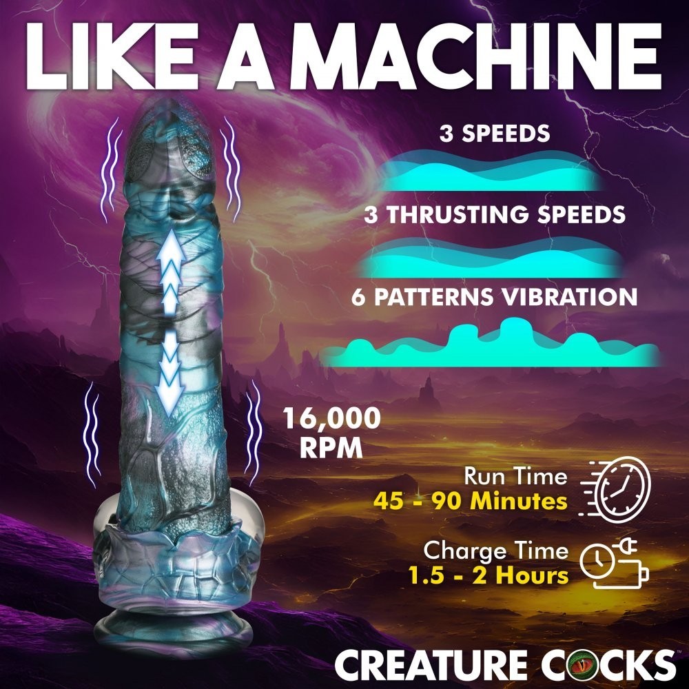 Astro-Thrust Thrusting Vibrating Silicone Dildo Creature Cocks Alien Cock Remote