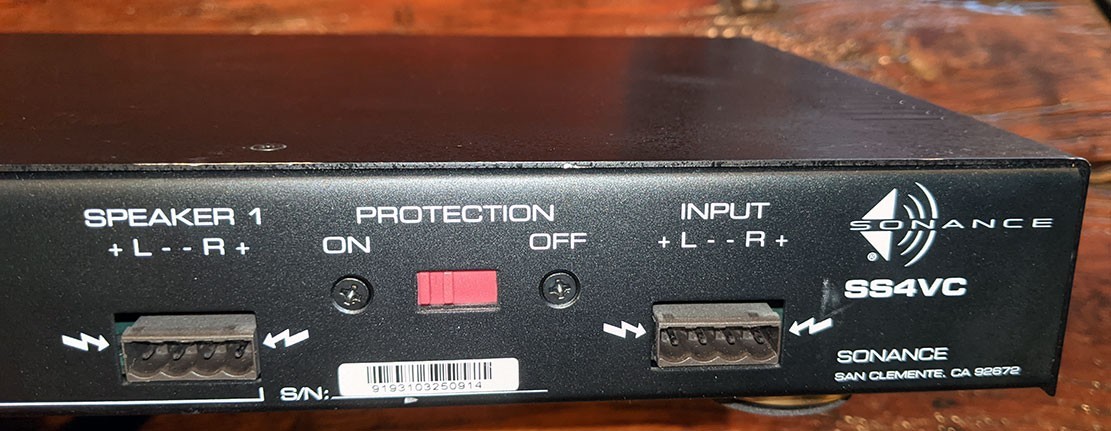 Sonance SS4VC 4-Zone Stereo Speaker Selector With Separate Volume Controls