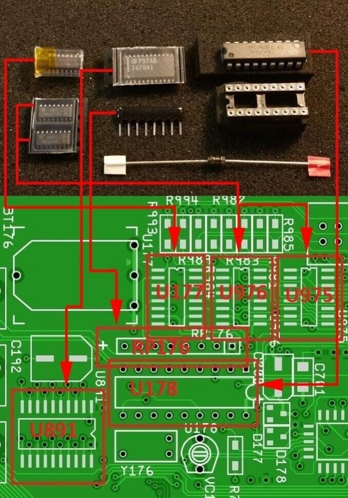 Amiga 4000 A4000 A4000D RTC repair kit for battery damaged motherboard NEW
