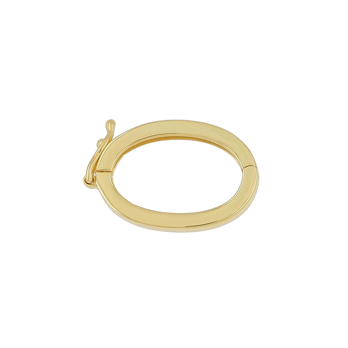 Gold Plated Sterling Silver Oval Shortener Pearl Enhancer Click Clasp #99546