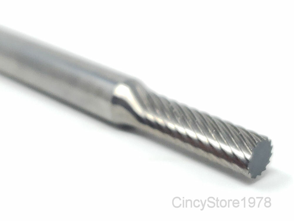 SA14S Cylindrical End 3/16" Carbide Burr Bur Tool Die Grinder Bit 1/4" Shank NEW