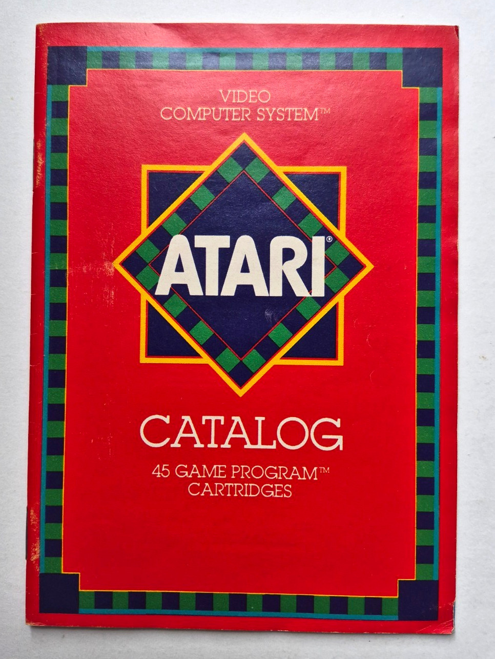 Original Vintage 1981 ATARI 2600 45 Video GAME PROGRAM CARTRIDGE CATALOG