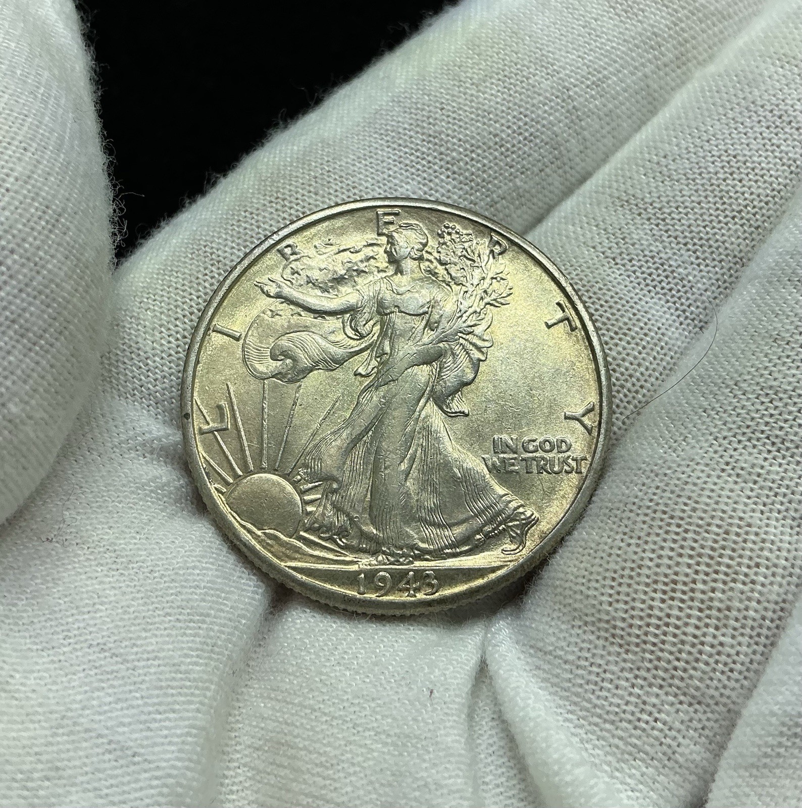 1943-D Walking Liberty Half Dollar In AU Condition M341