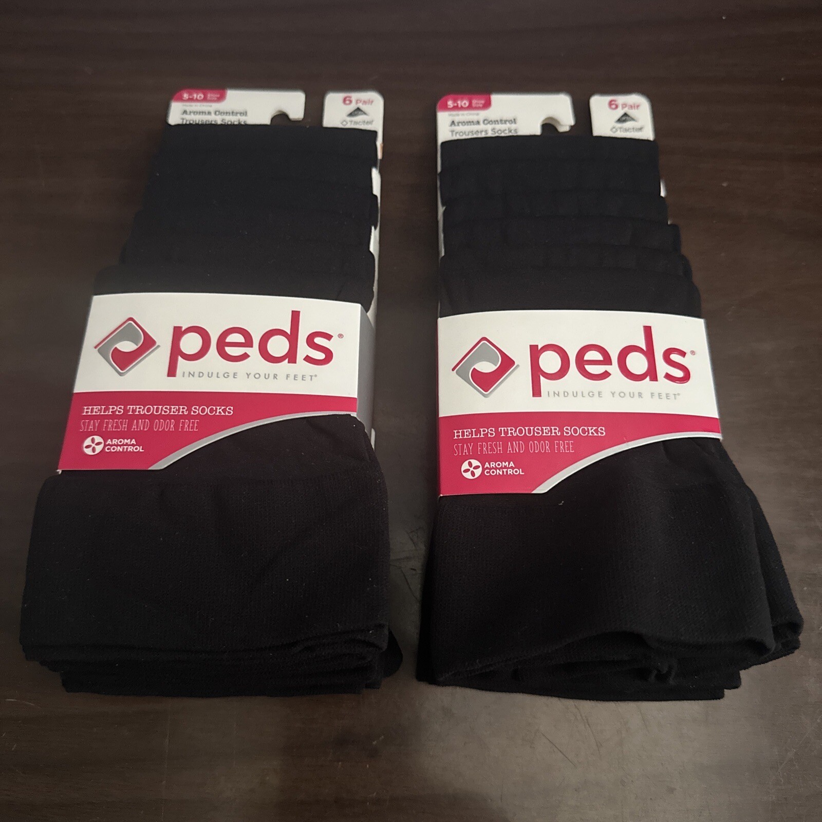 Peds Comfort Trousers Stay-Up Fit Socks Shoe Size 5-10 12 Pair NEW Aroma Control