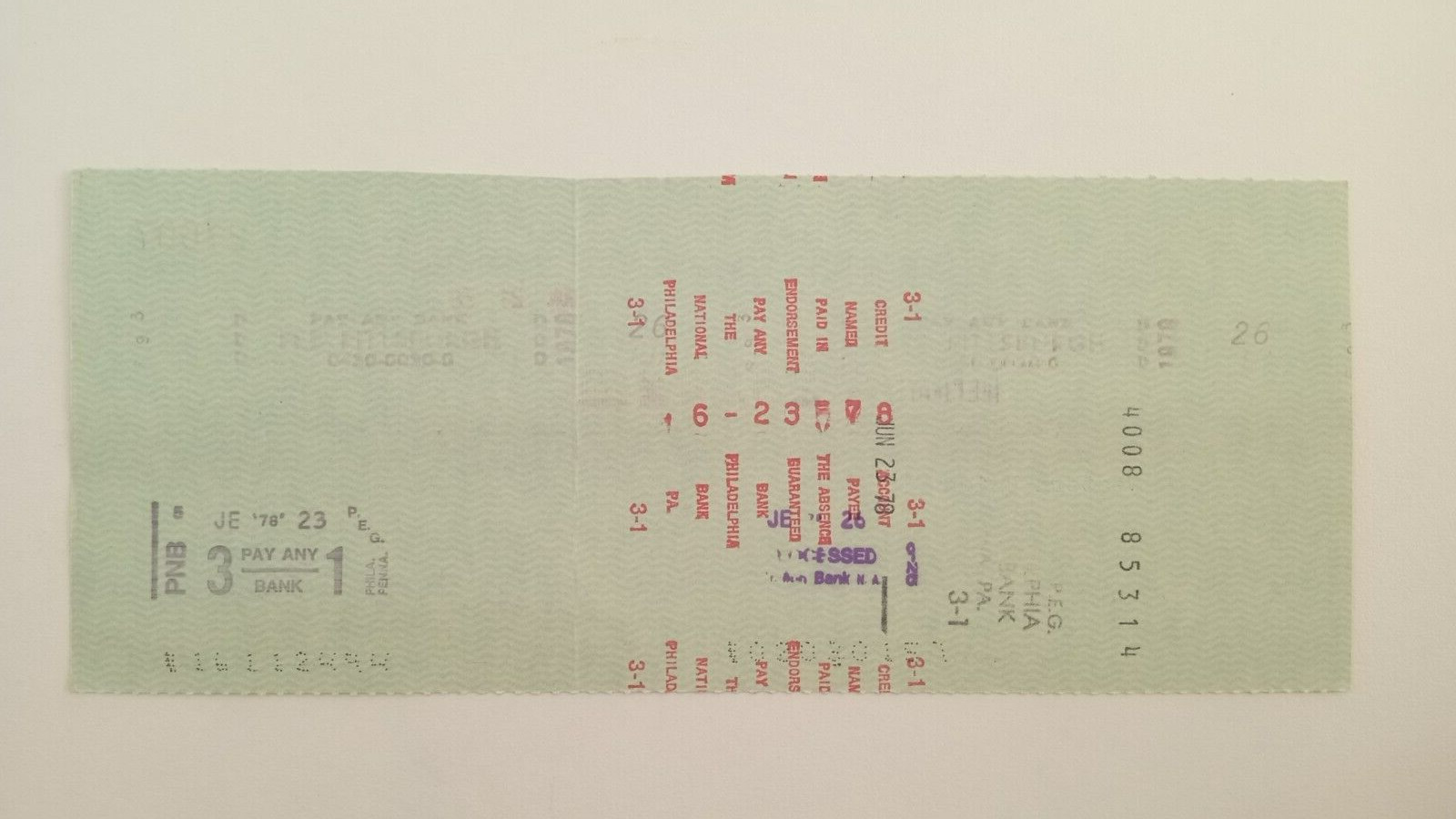 Western Union: 1978 Pittsburgh Pirates Expense Check