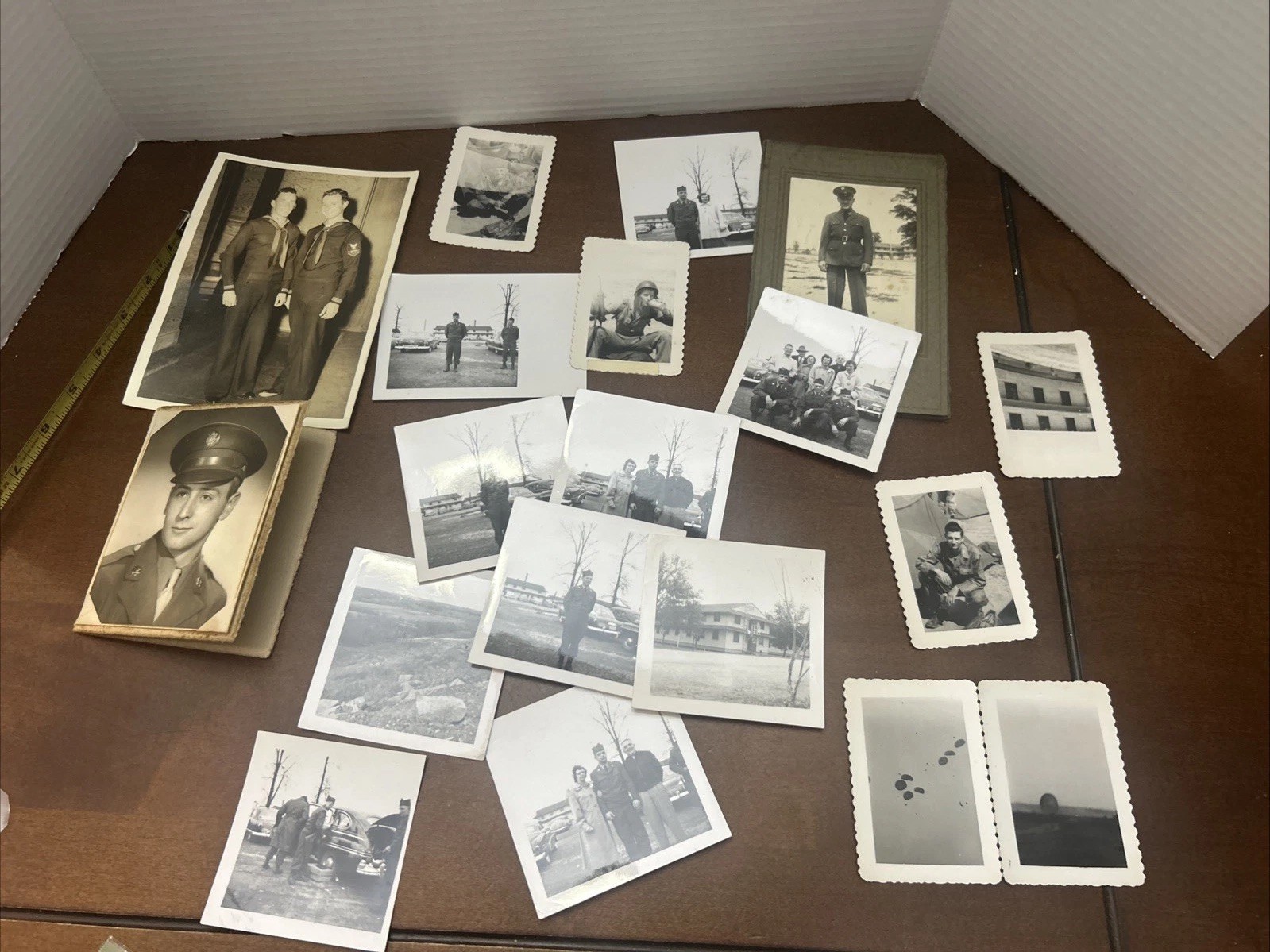 Military War Army Soldier Snap Shot Lot Of Photos