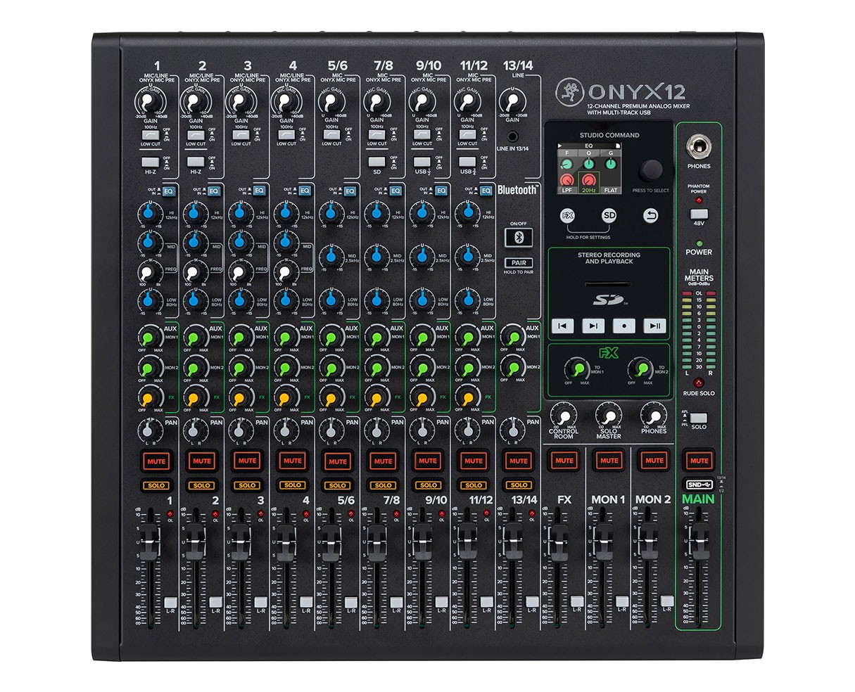 Mackie ONYX12 12-Channel Analog Mixer w/ Multi-Track USB PROAUDIOSTAR