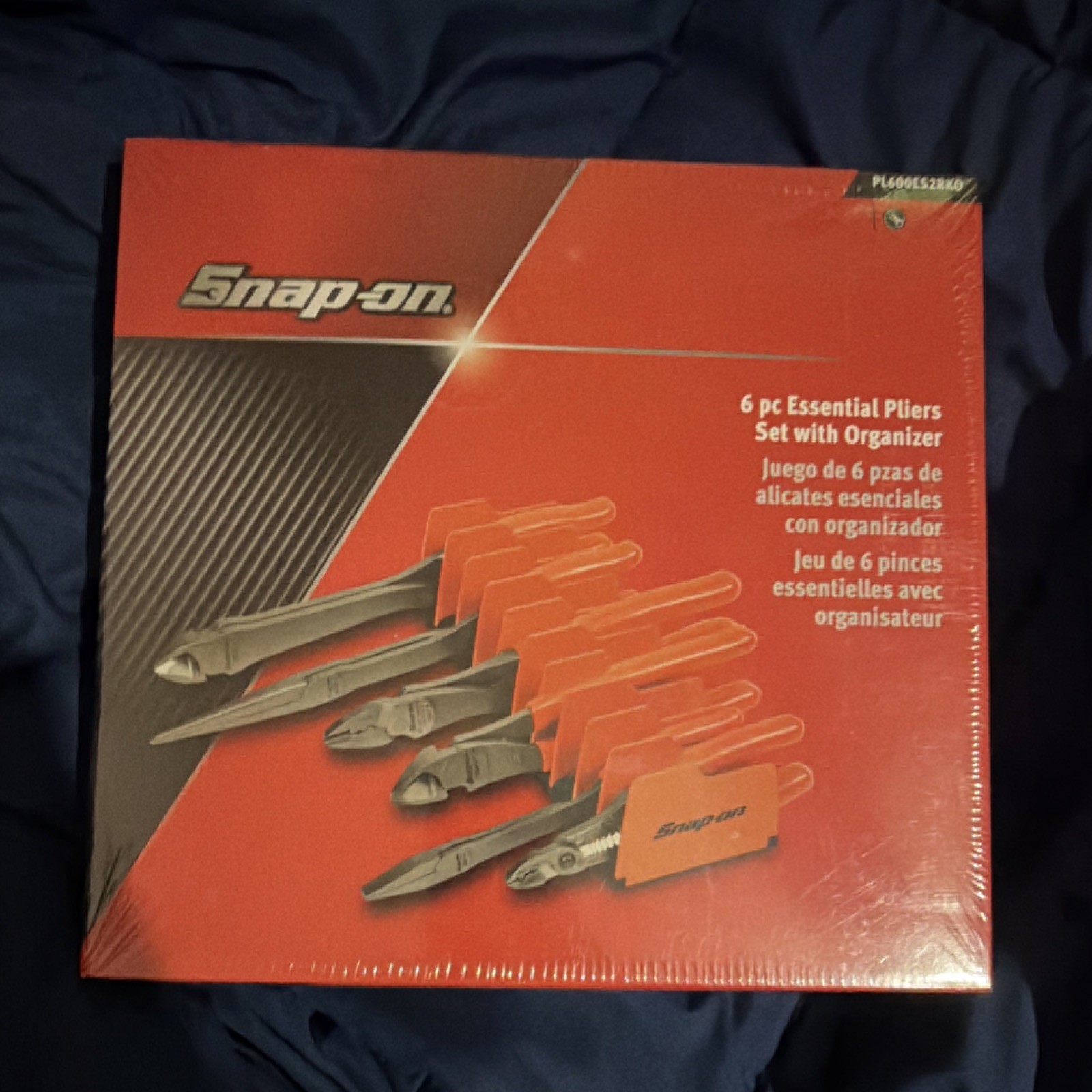 Snap On Tools PL600ES2RKO 6 PC Essential Pliers Set with Organizer New In Box