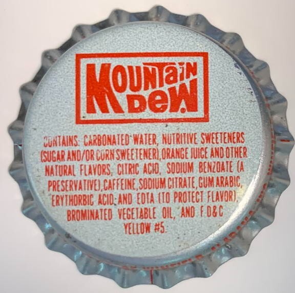 Soda Bottle Caps Vintage Original Lot Set of 10 Mountain Dew 1970's Alabama NOS