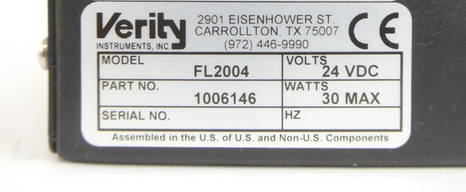 Verity Instruments 1006146 Flash Lamp FL2004 with Fiber Optic Cable Working