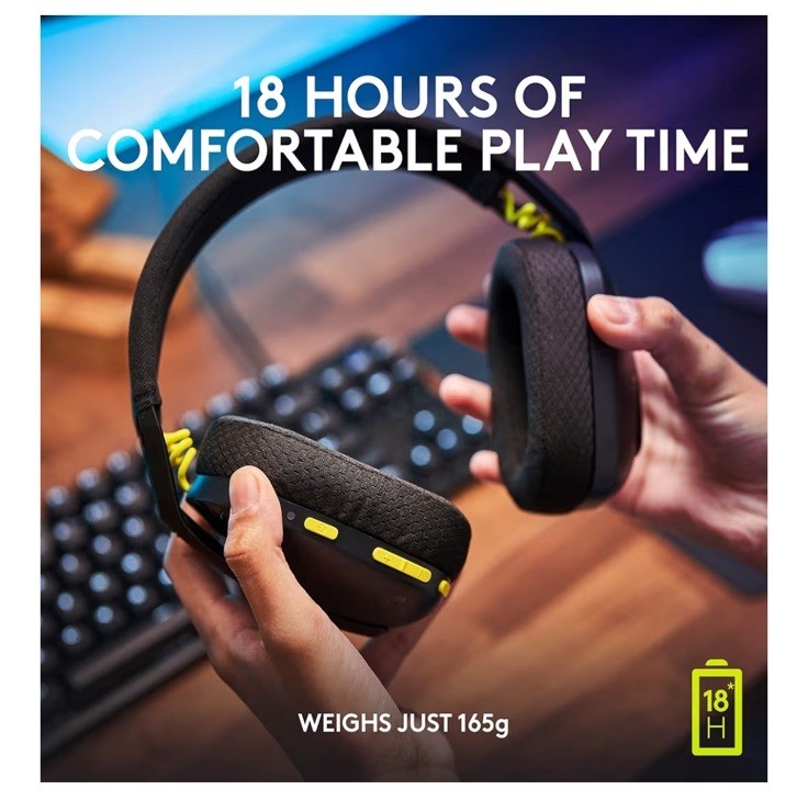 Logitech G435 Lightspeed Wireless Bluetooth Gaming Headset Wear On Box