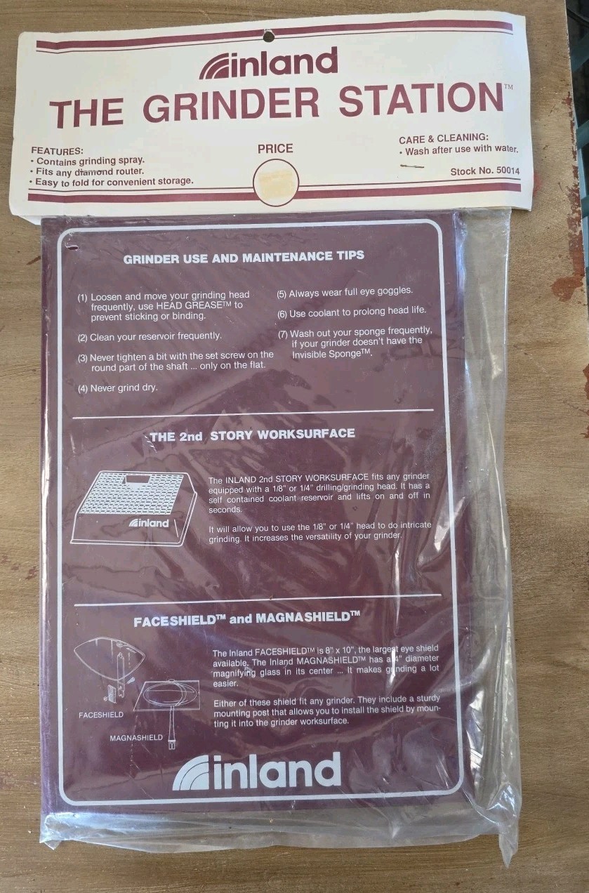 Vintage Inland Grinder Station Splash Guard, 4 Panel