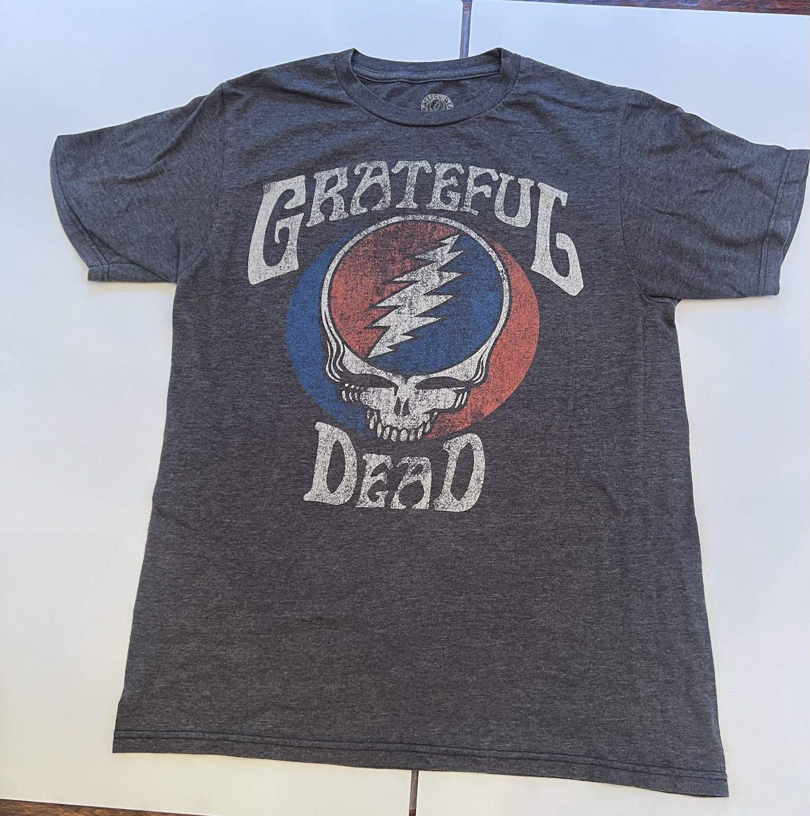 Grateful Dead Women's T-shirt Gray S Short Sleeve Graphic Print Band Music Rock
