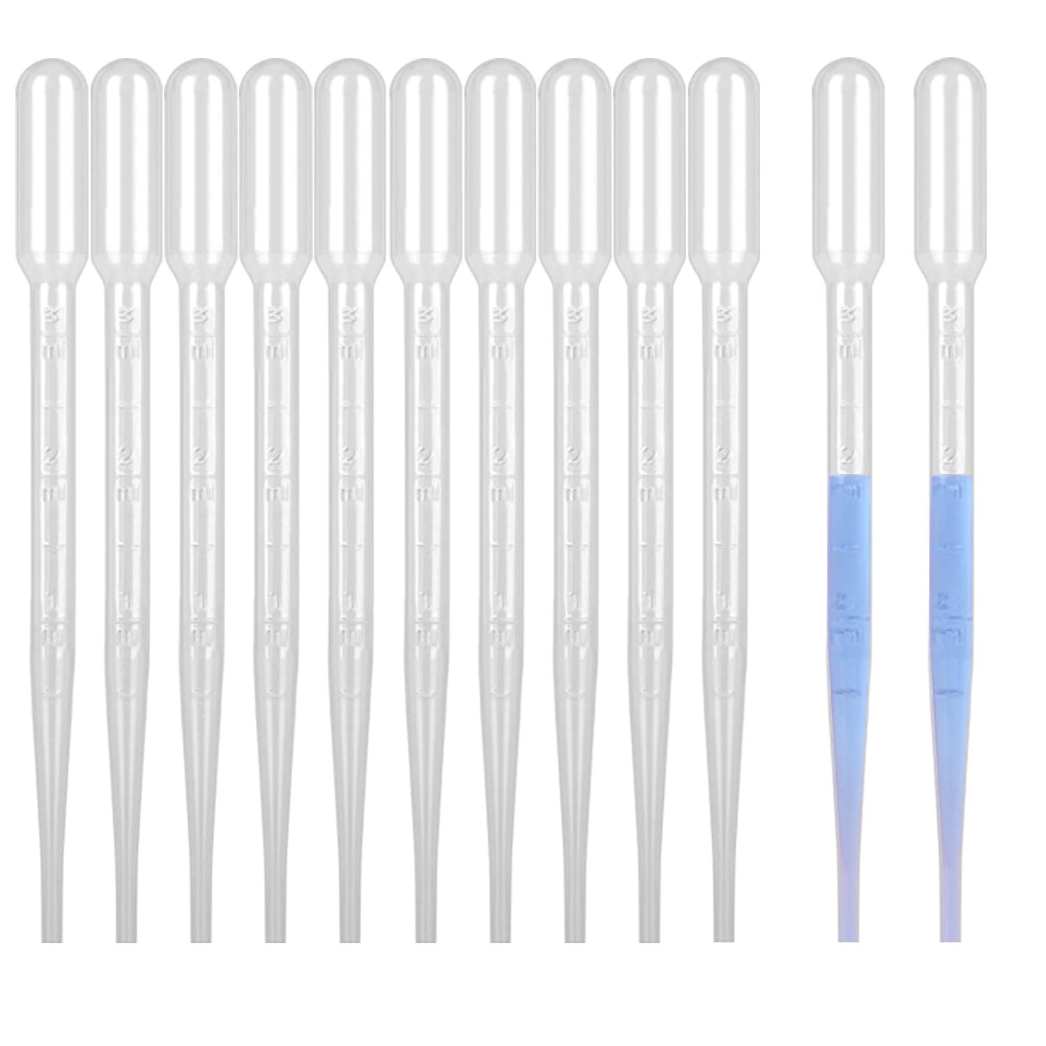 3ML Plastic Pipettes Disposable Eye Dropper Pipettes Oil Transfer 10 Pack