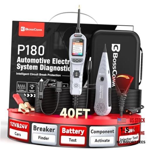 2026 BOSSCOMM P180 Circuit Tester with Built-in Oscilloscope – 9-30V