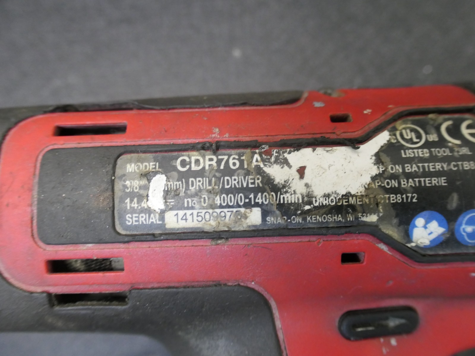 Snap-On CDR761A 14.4V 3/8" Cordless Drill Driver w/ Battery & Charger