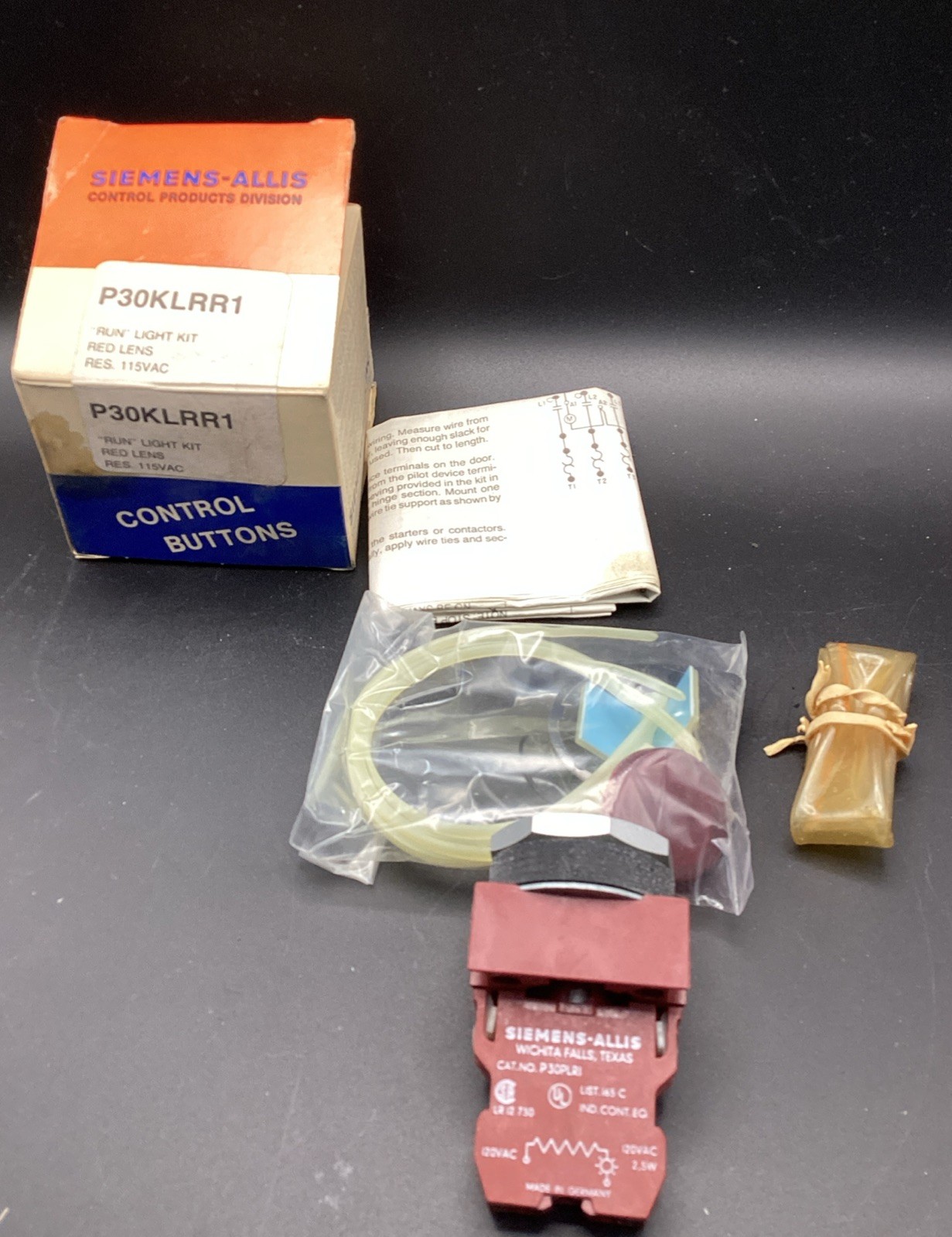 NEW SIEMENS RUN LIGHT KIT P30KLRR1 115 VAC