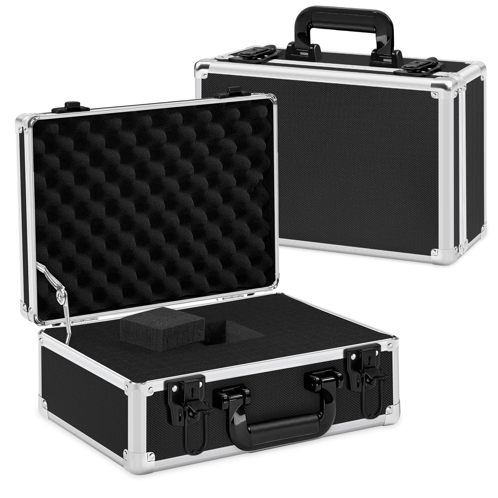 Fukumi 14 Inch Aluminum Hard Case with Customizable Foam â€“ Heavy-Duty Prote...