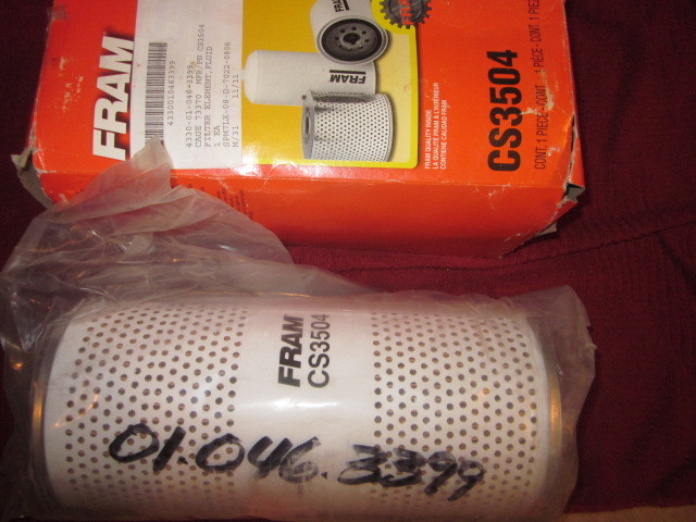 Fuel Water Separator Filter Fram CS3504 no Package no box