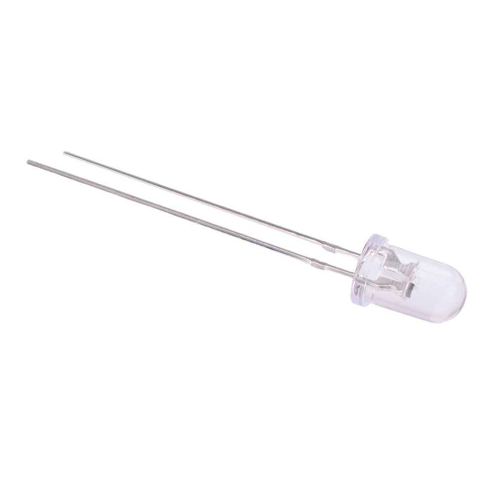 50 x White Flickering 5mm LED Clear 7000mcd