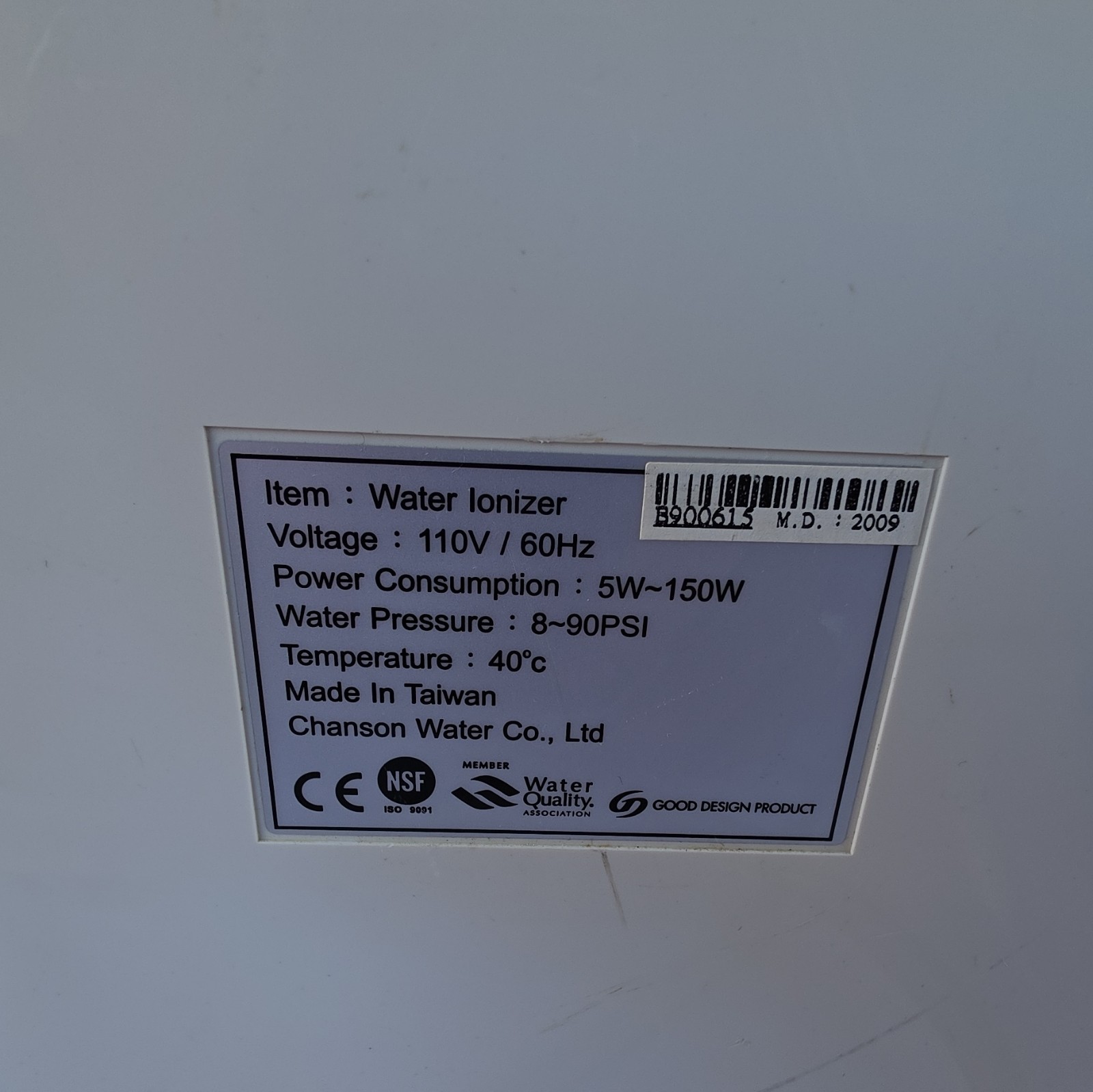 Chanson PL-B302 Water lonizer Machine, For Household