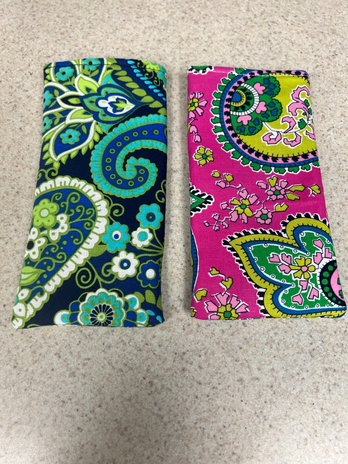 Sunglass / Eyeglass Fabric Cases - Designer Rhythm & Blues / Pink Paisley - New