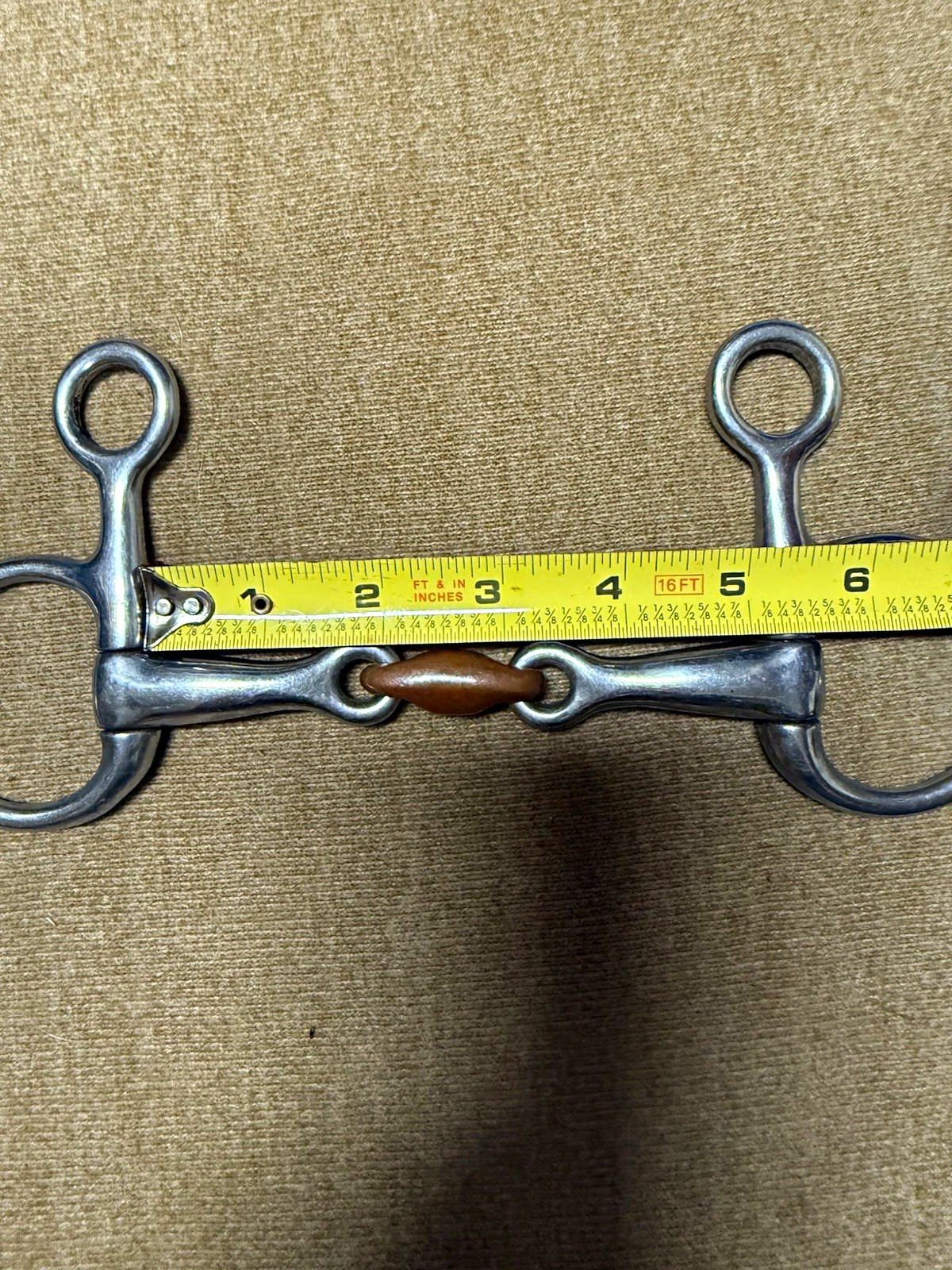 Shires Hanging Cheek Copper Lozenge Snaffle Bit