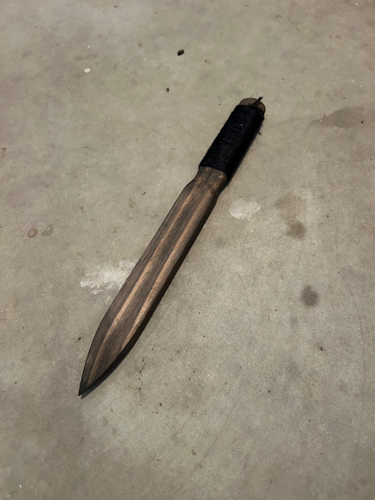 Handmade Vampire Slayer Hunter Wooden Real Wood Stake Stained Pine + Wrap 14"