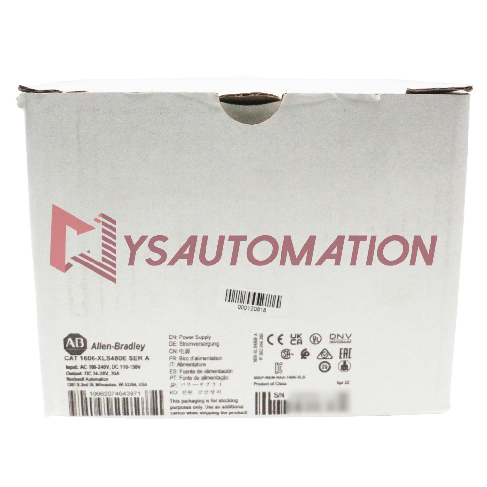 Allen Bradley1606-XLS480E 480 W, 24V DC Power Supply Factory Sealed New