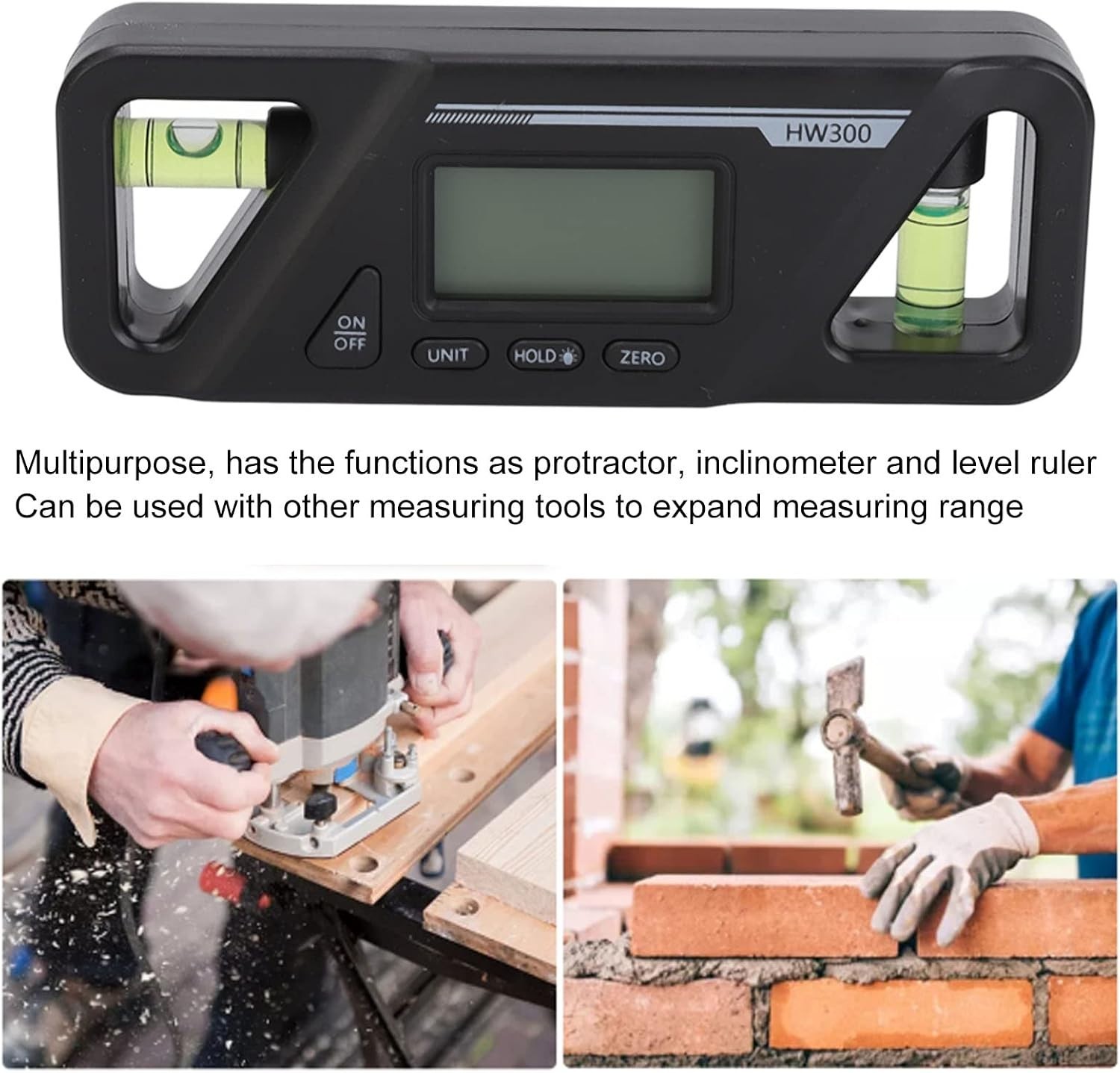 Digital Level with Magnetic Base, LCD Backlit Digital Inclinometer, High Prec...