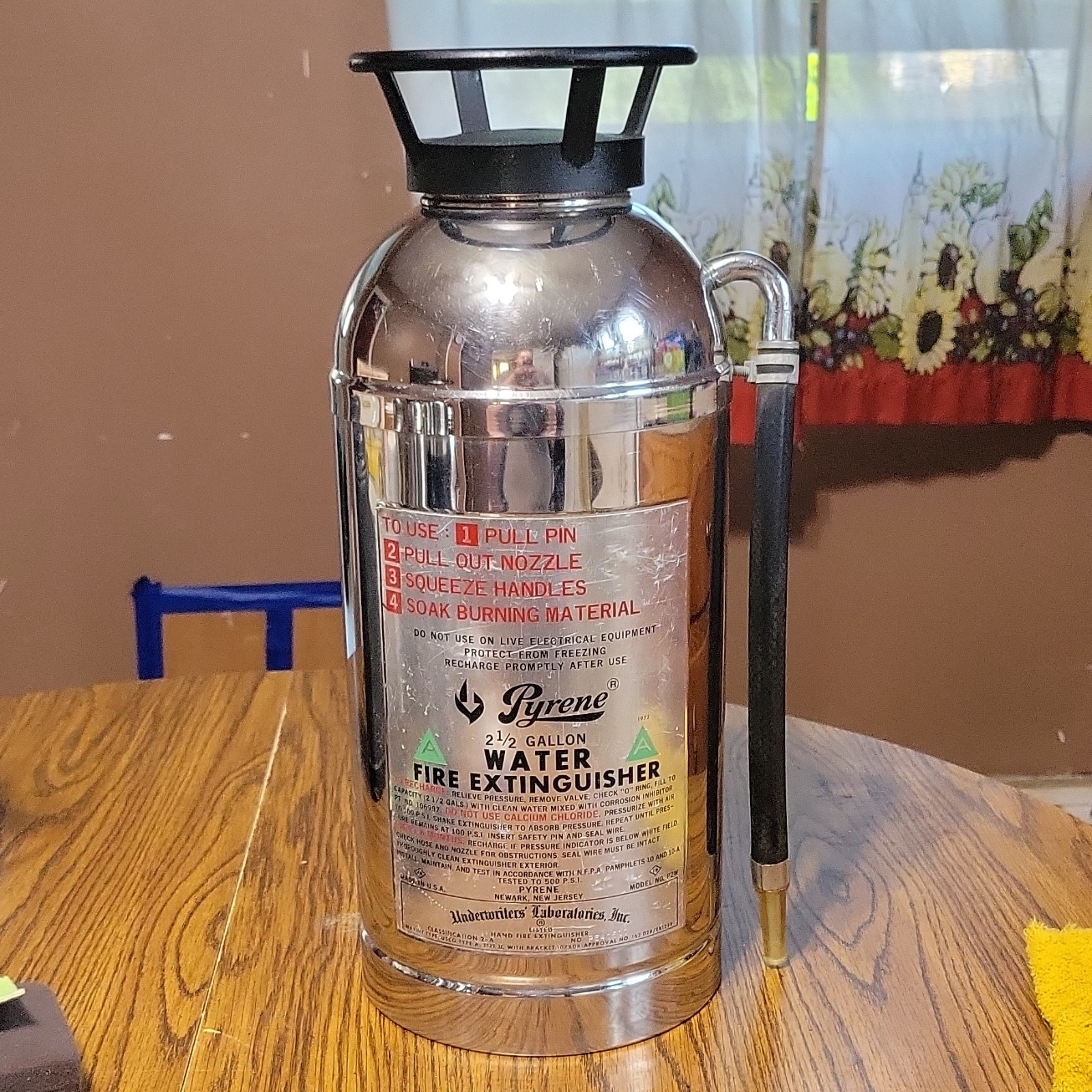 Pyrene 2 1/2 Gallon Water Fire Extinguisher Water Type Model P2W Piggy Bank