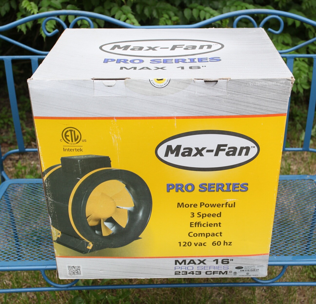 Can-Fan Max-Fan Max 16" Pro Series Hydroponic Ventilator, Yellow, 2343 CFM